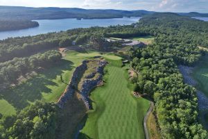 Belgrade Lakes 9th Fairway Aerial